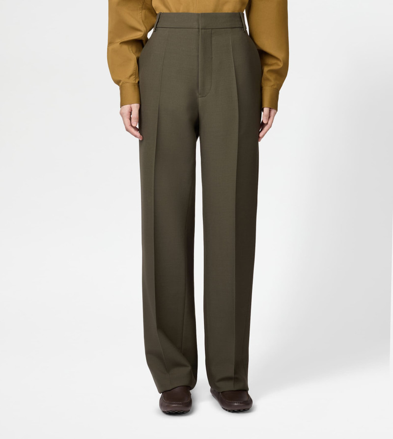 PANTS IN WOOL - GREEN 3