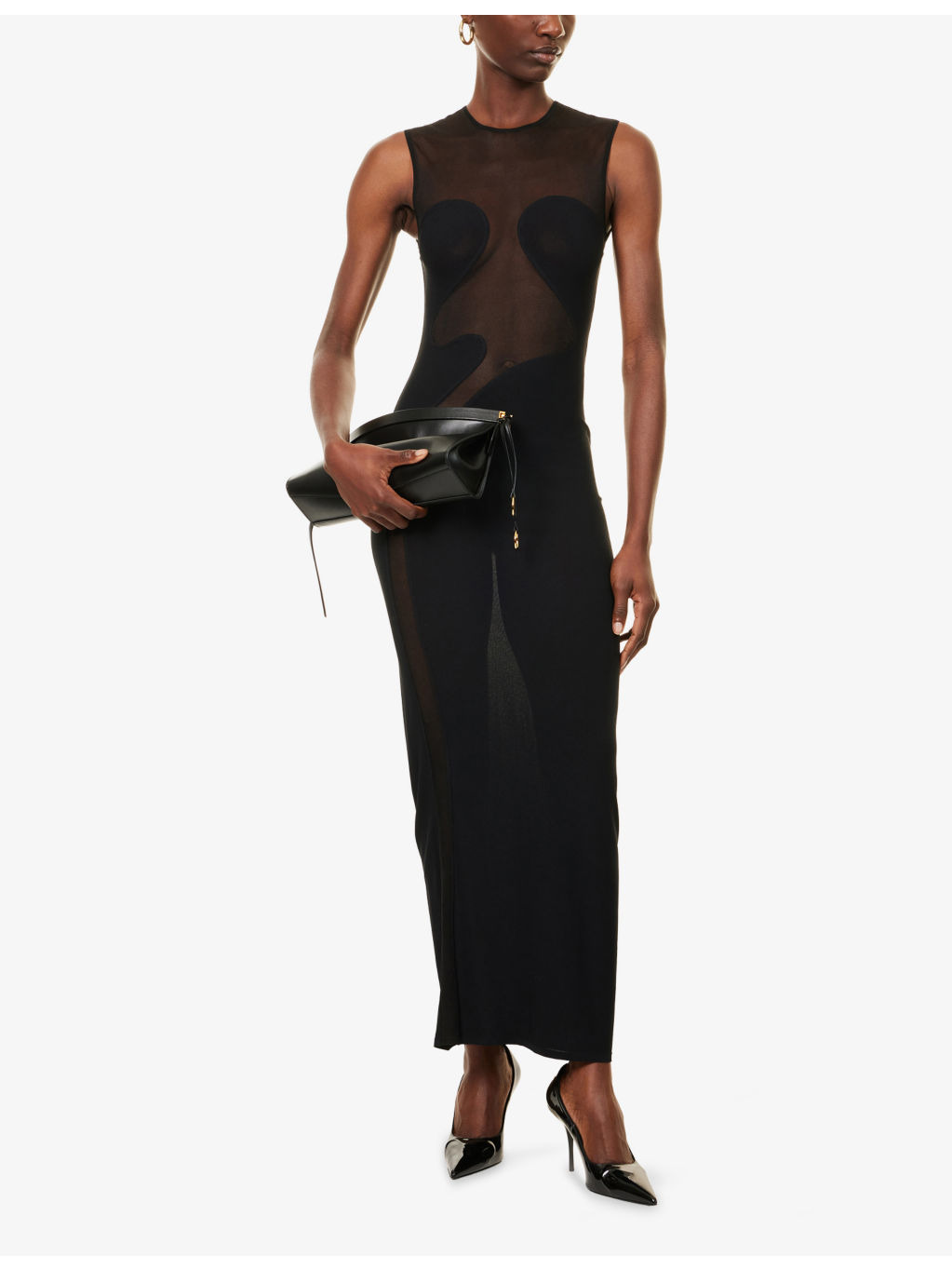 Molded Sleeveless Woven Maxi Dress - 2