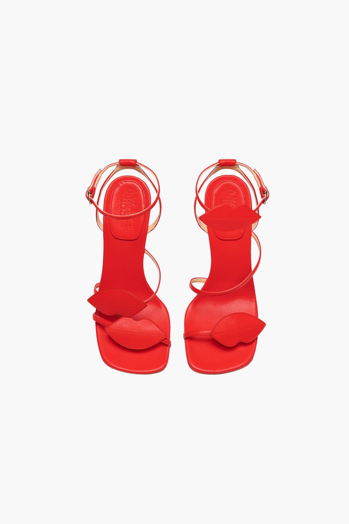 BETA KISS ROUND TOE SANDAL WITH LIP RED - 7