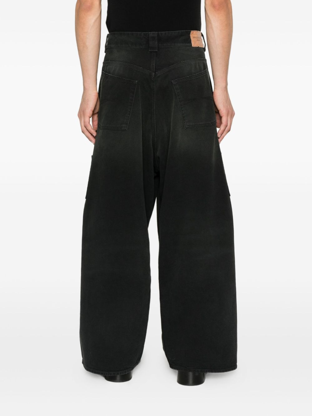 panelled cotton trousers - 4