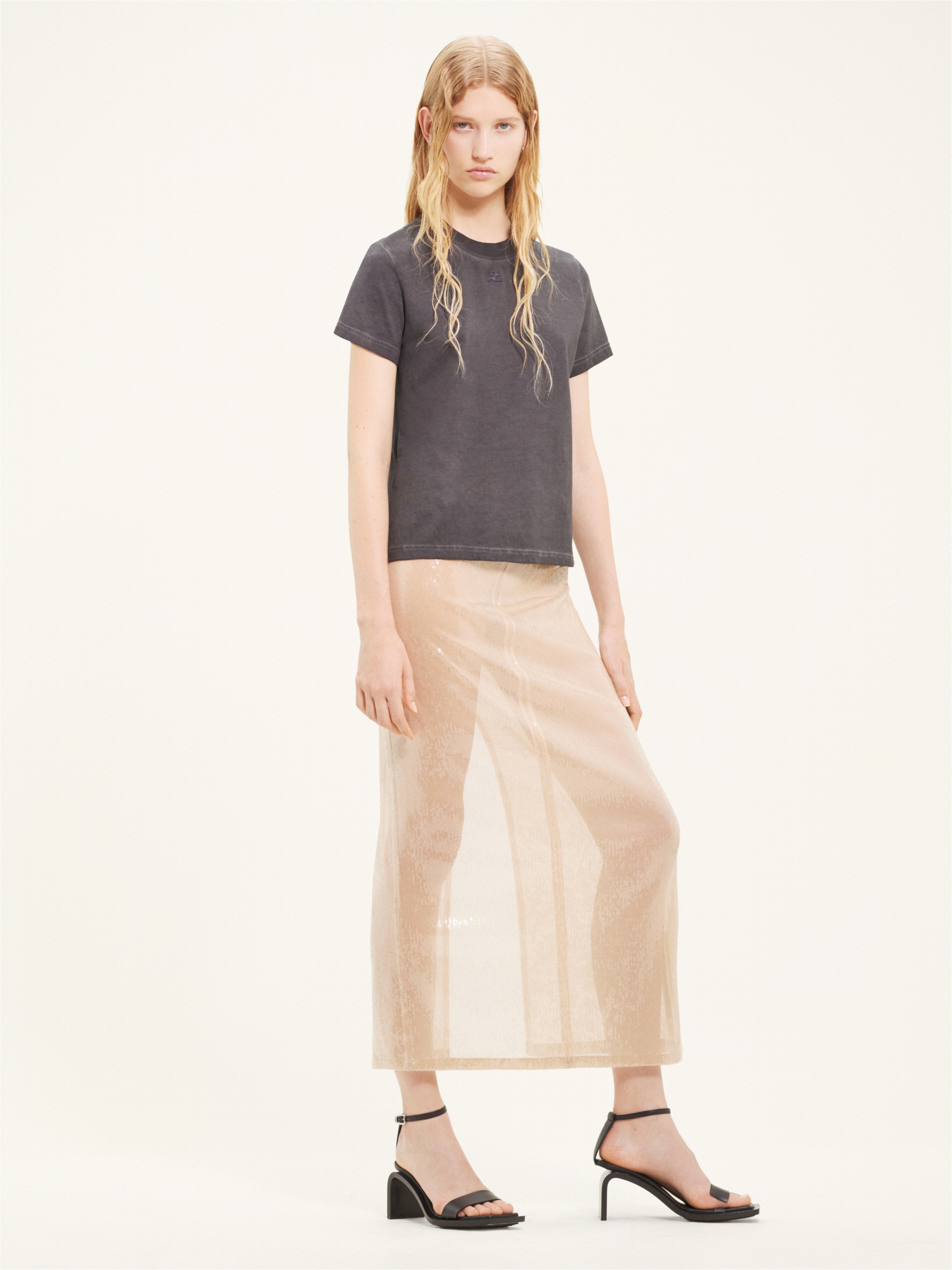 GLITTER TUBE LONG SKIRT - 3