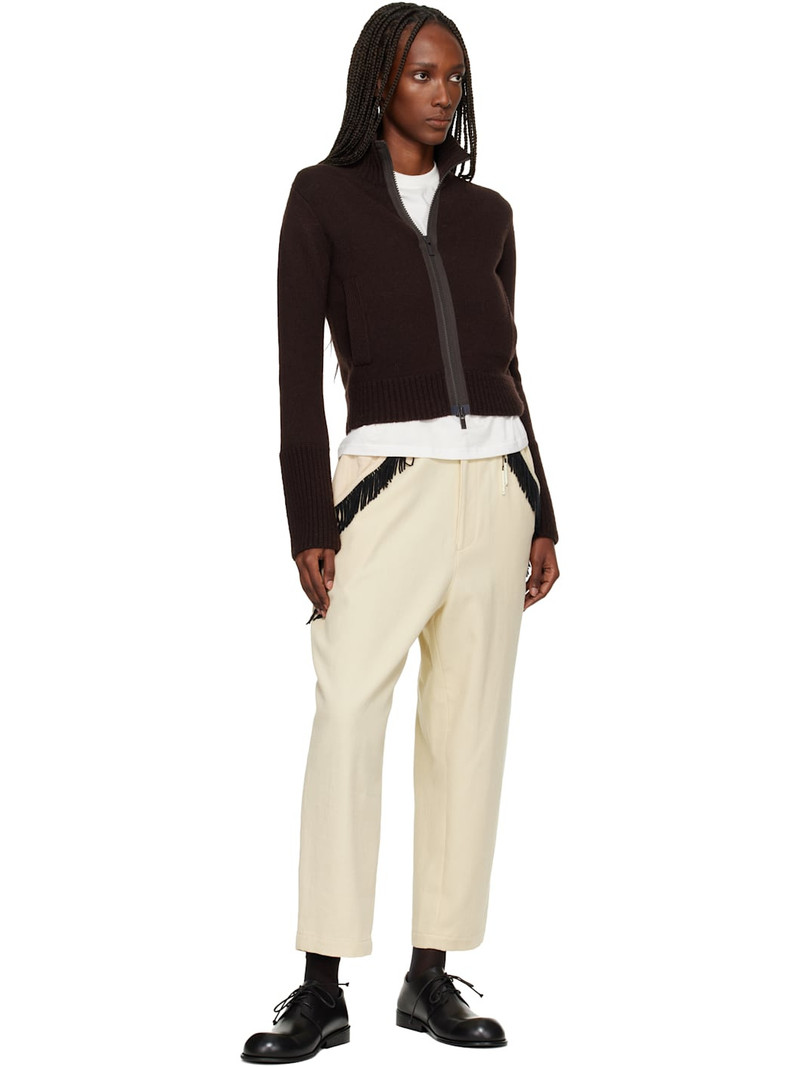 UNDERCOVER Beige Fringe Trousers outlook