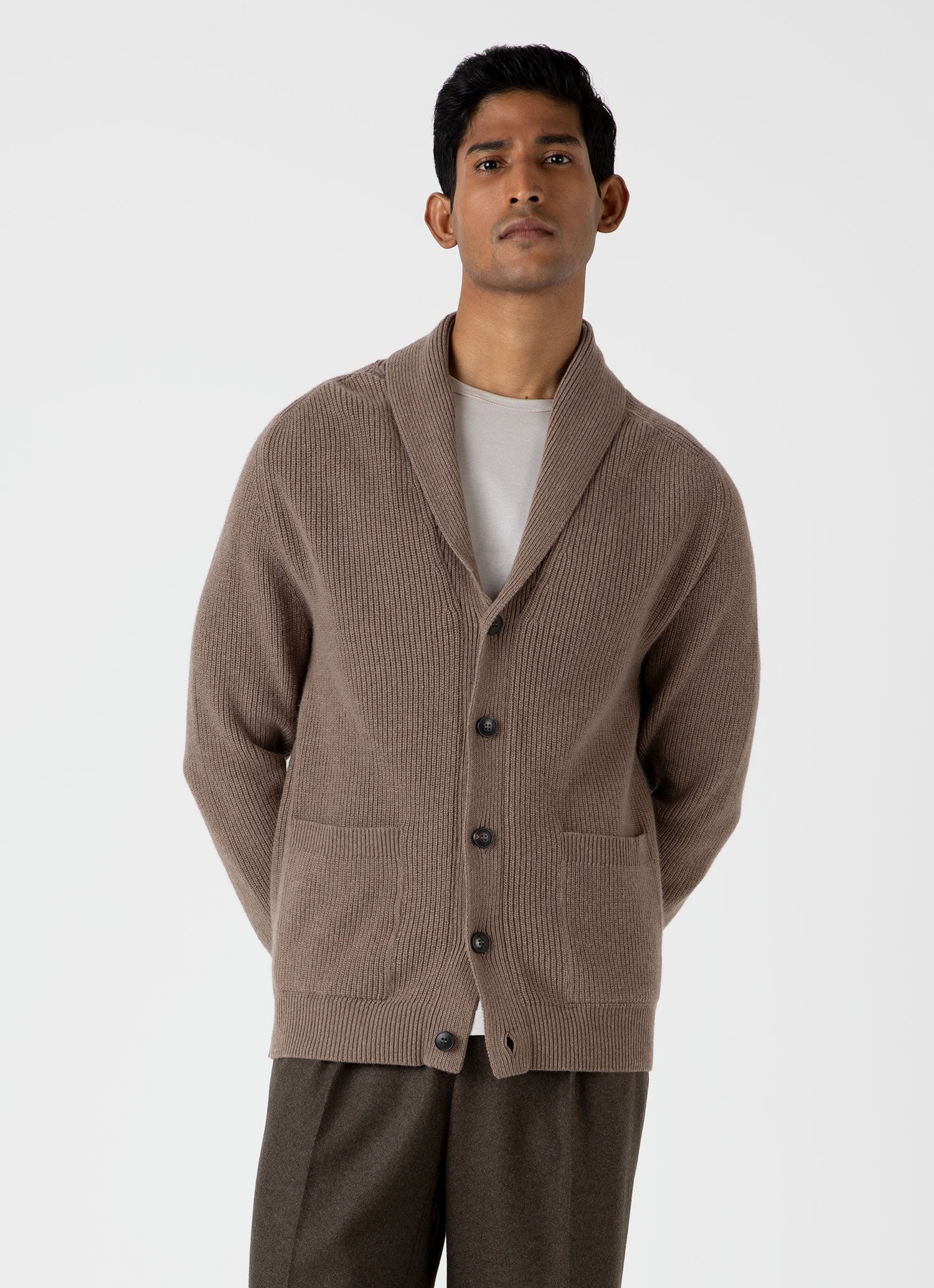 Shawl Neck Cardigan - 2