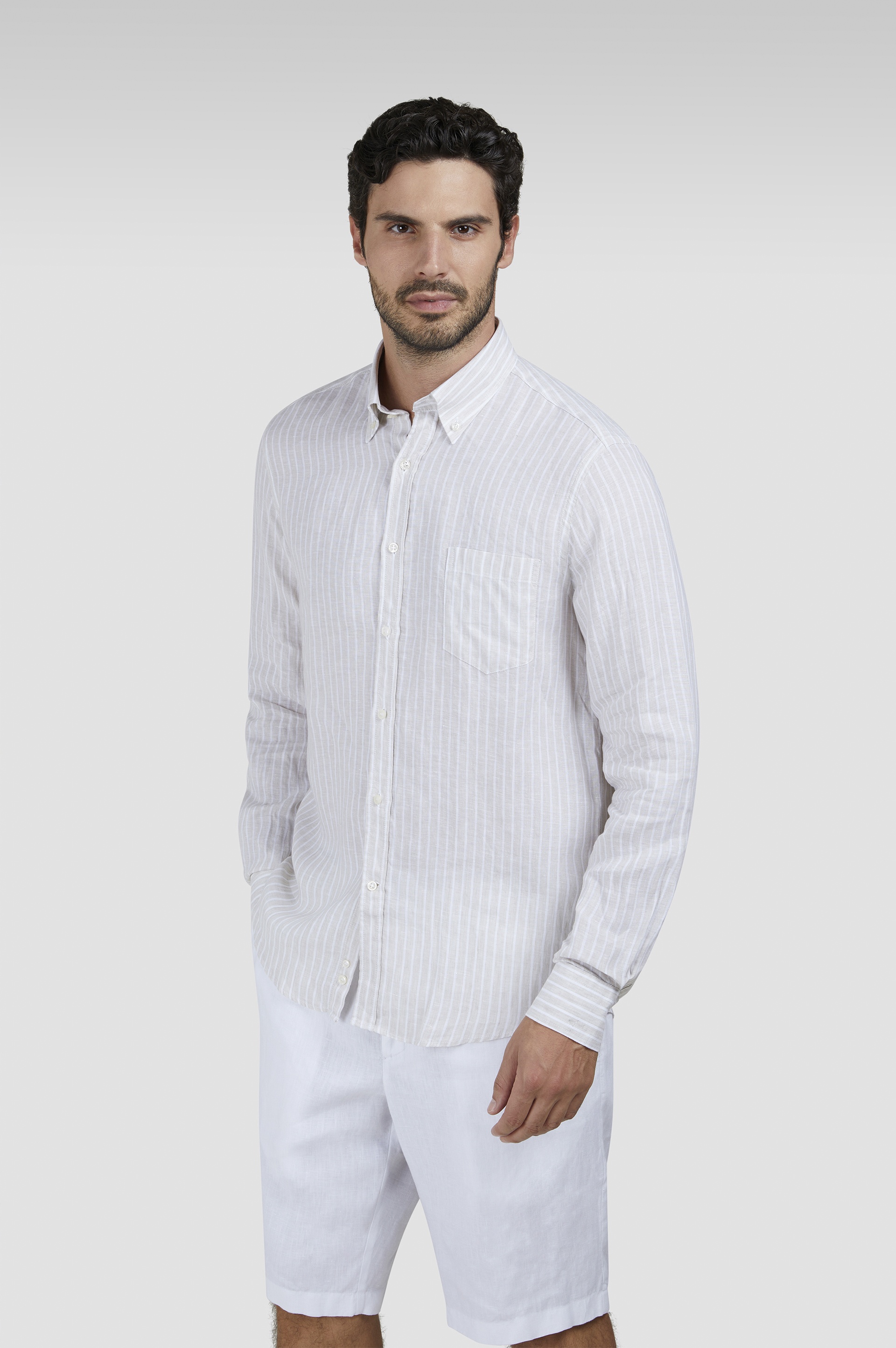 STRIPED LINEN SHIRT - 6