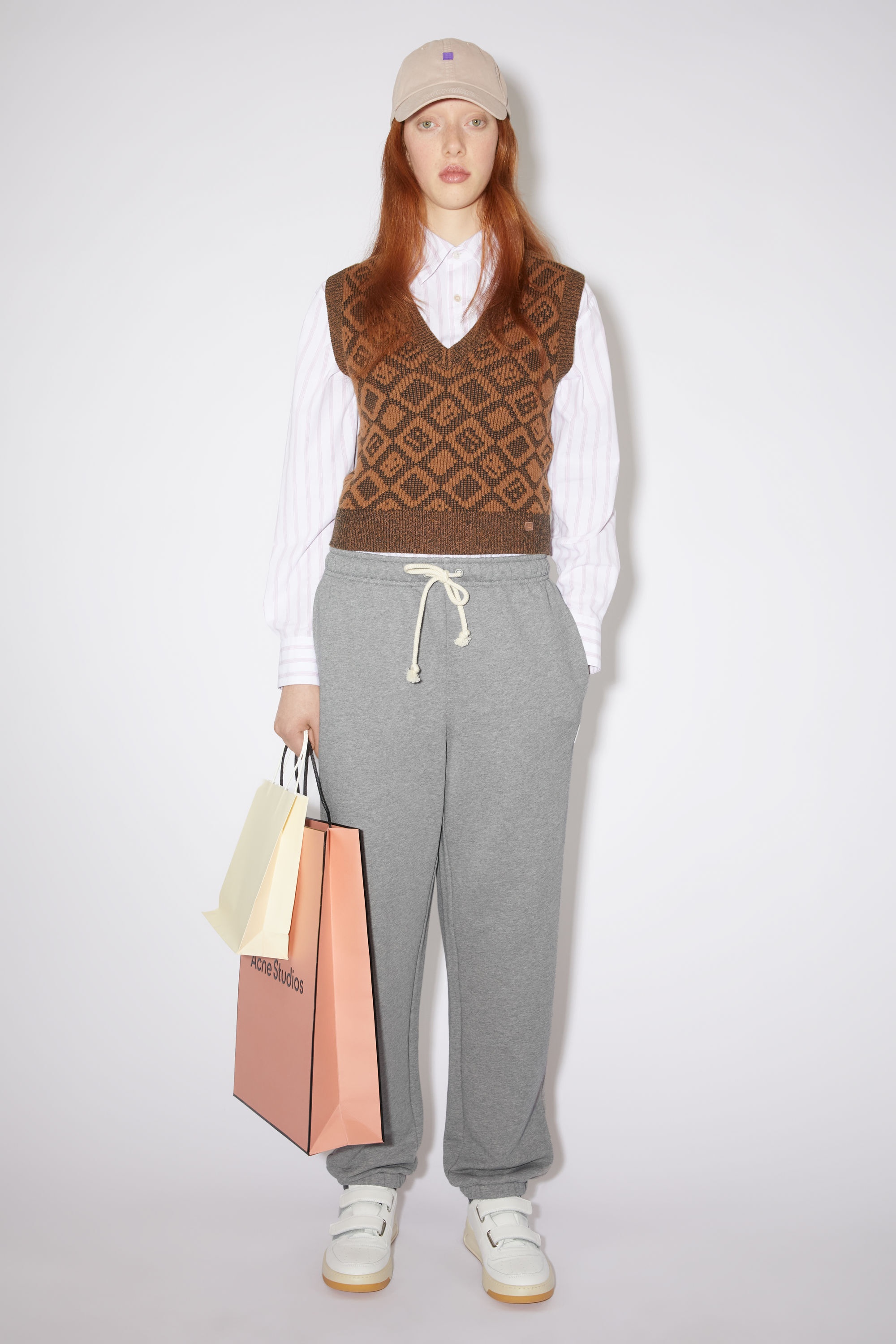 Cotton sweatpants - Light Grey Melange - 2