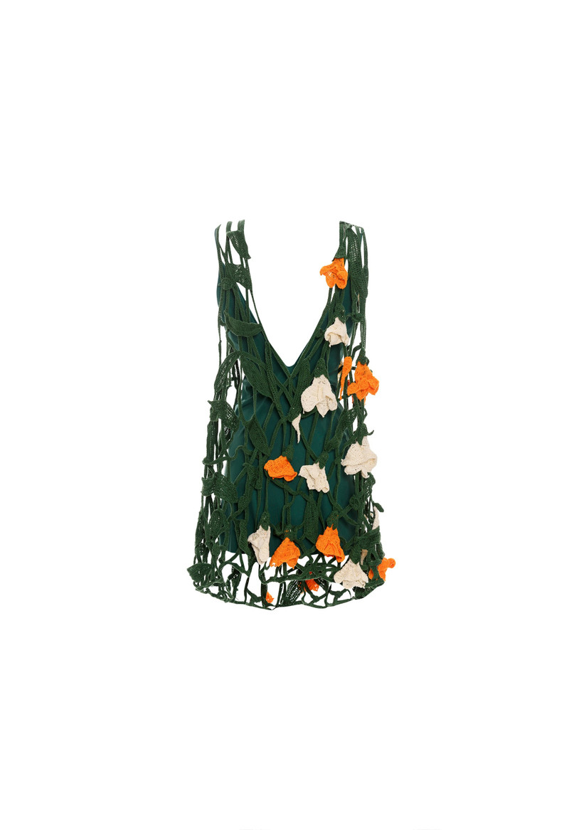 Sauco Sabanero Nocturno Crochet Mini Dress 3