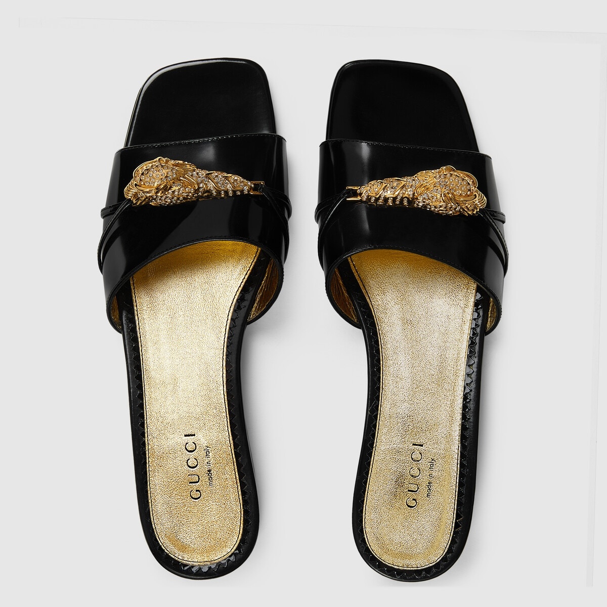 Women's slide sandal with hardware - 5