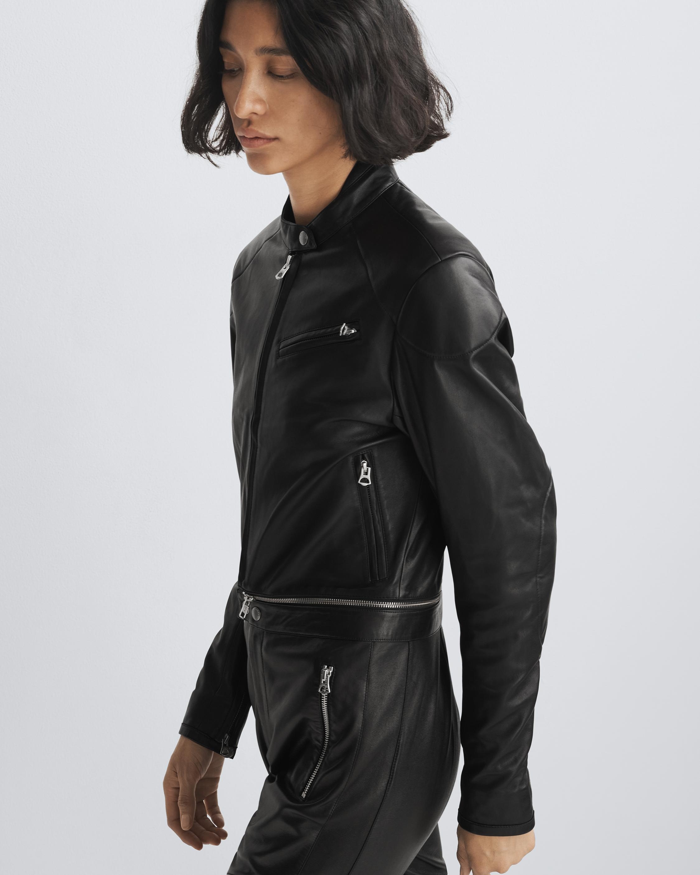 rag & bone Sedona Leather Moto Jacket Classic Fit | REVERSIBLE