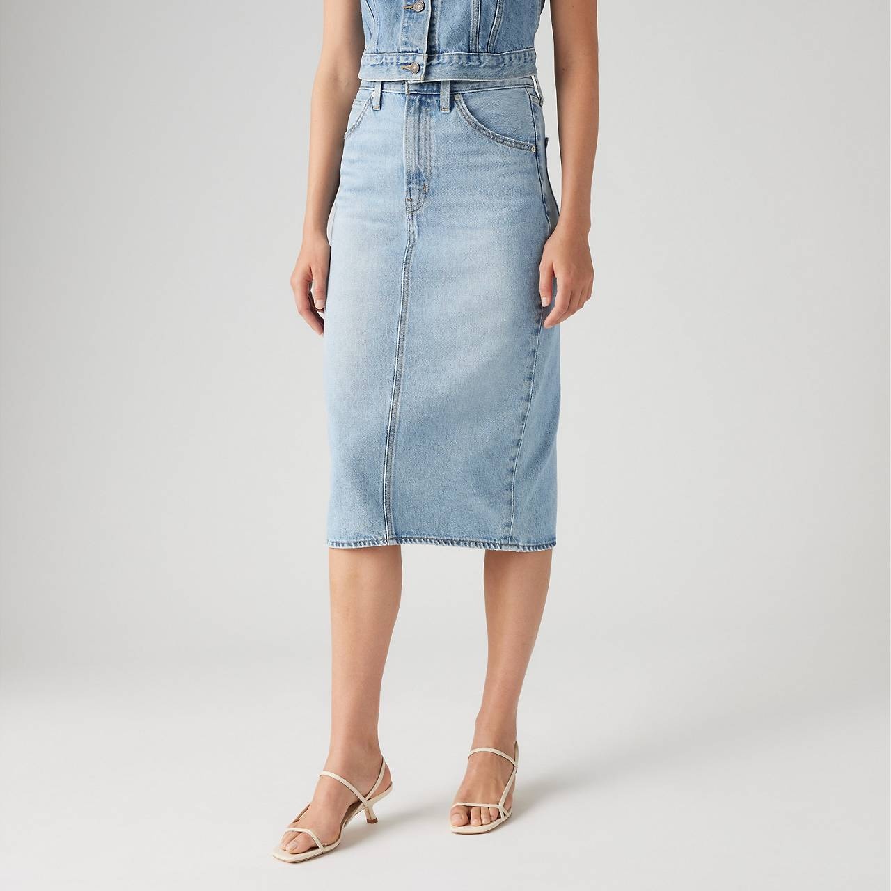 HIGH RISE SLIT SKIRT - 4