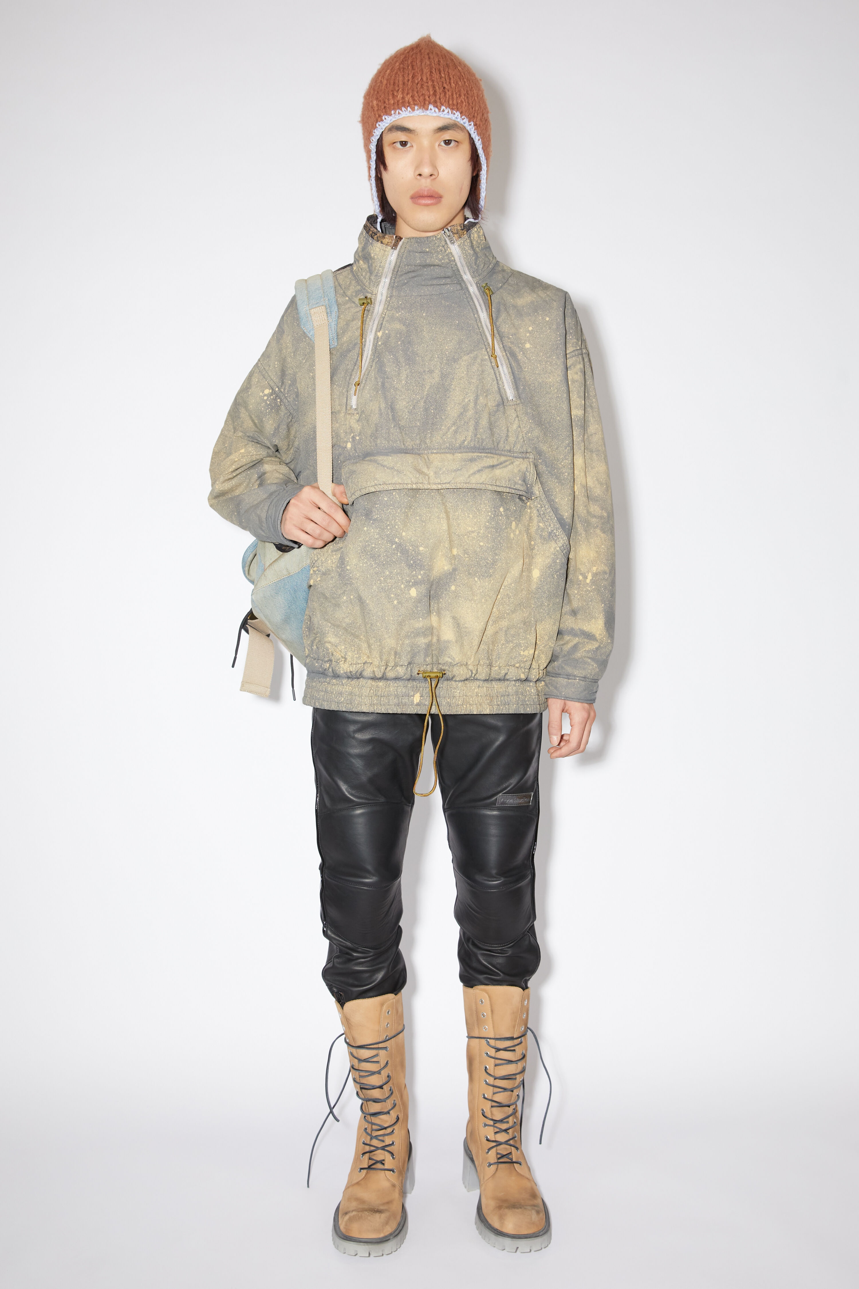 1/3 Zipper hooded jacket - Mud grey - 2