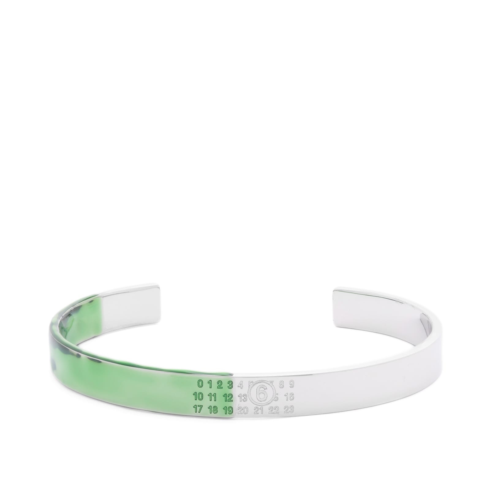 アクセサリー Maison Margiela MM6 Logo Cuff Bracelet Gold Minimal Logo Bracelet by MM6 Maison Margiela on Sale