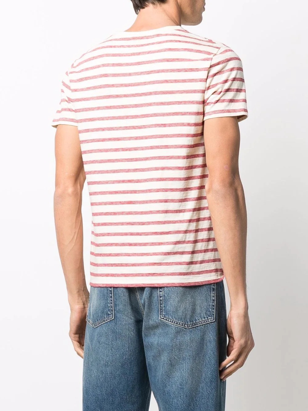 striped embroidered-logo T-shirt - 4