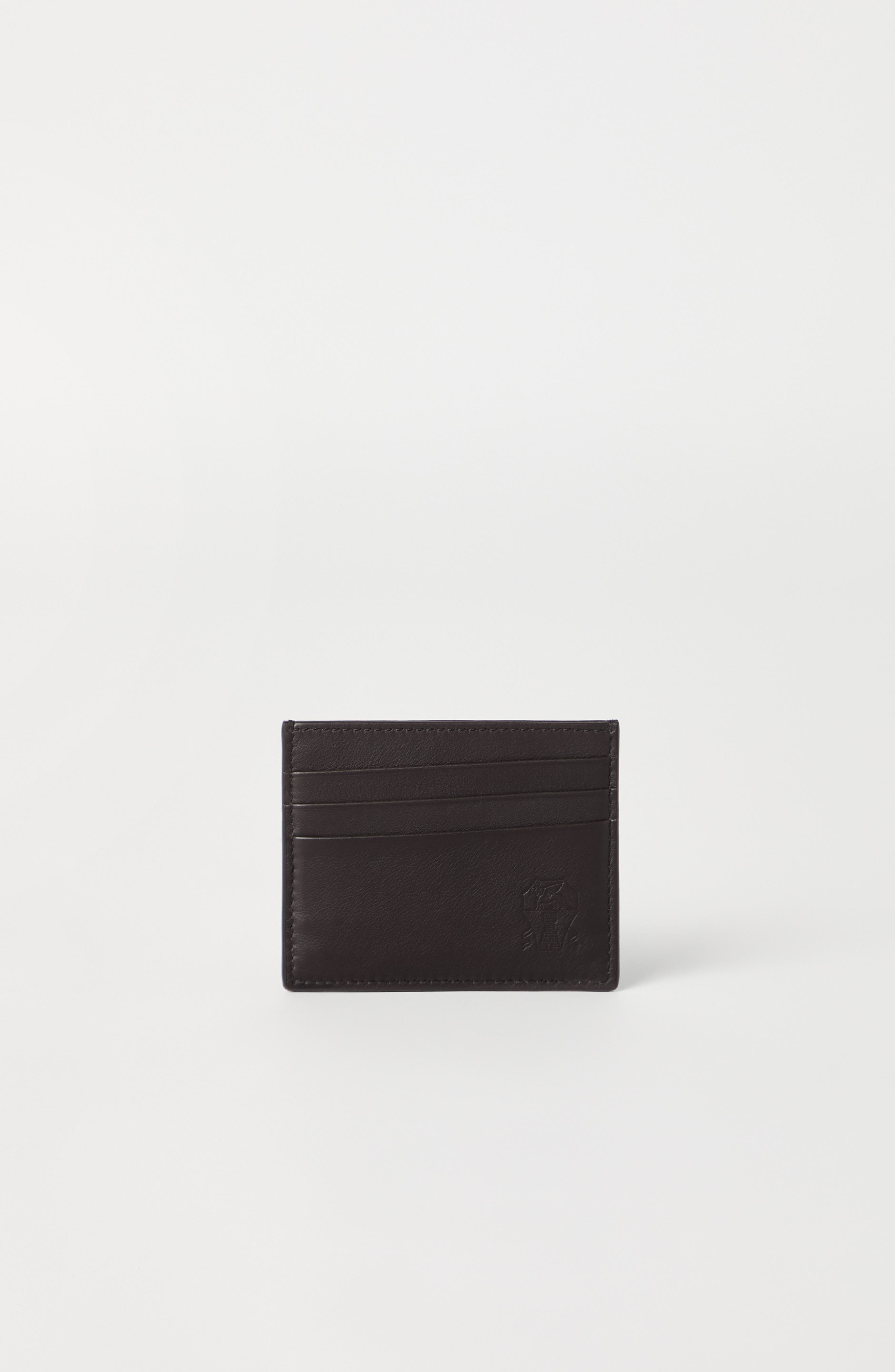 Brunello Cucinelli Calfskin card case in Rust Brown at Nordstrom - 2
