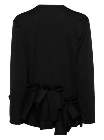 Comme Des Garçons ruffled long-sleeved top outlook