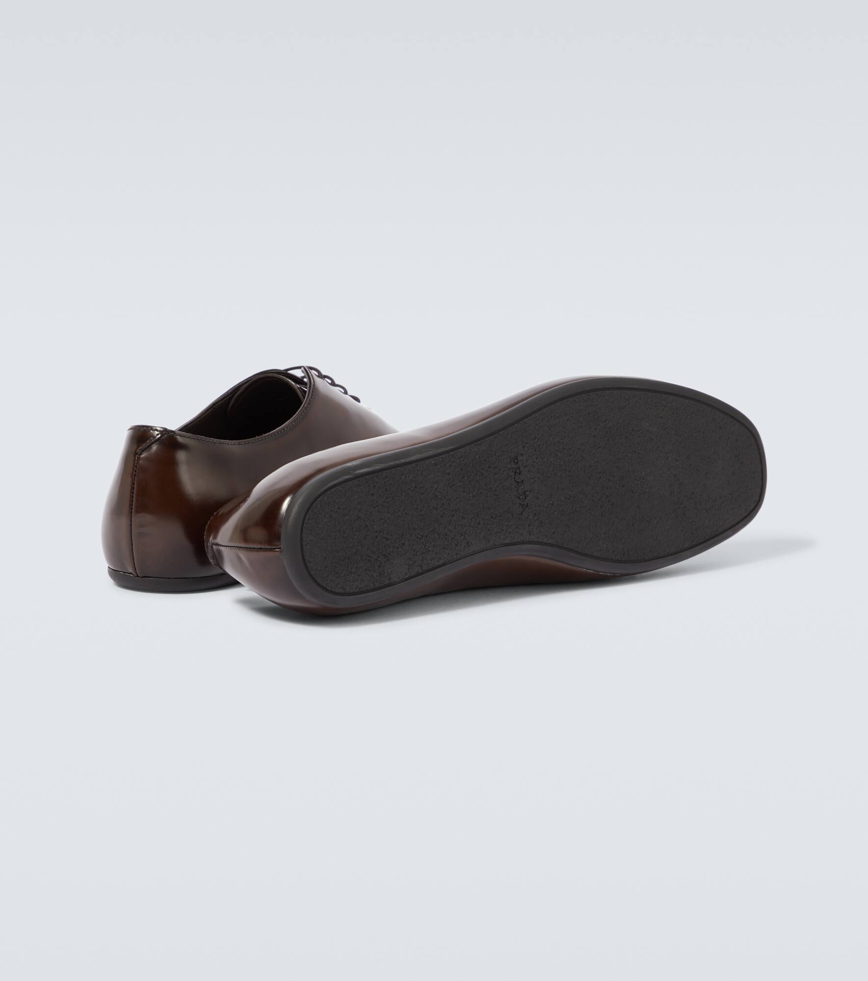 Brushed leather Oxford shoes - 7