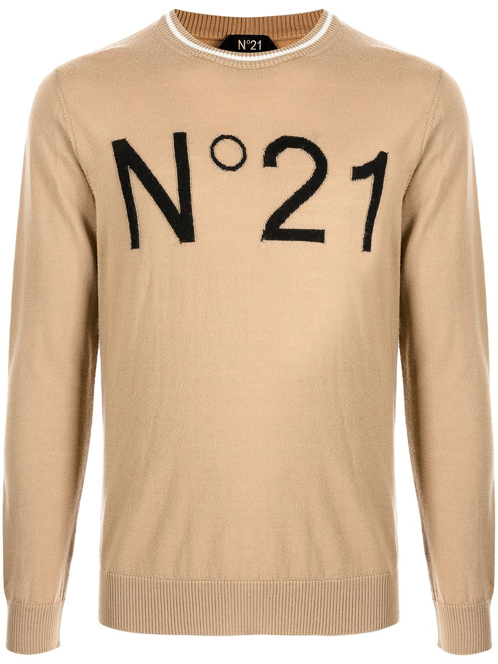 logo-knit jumper - 1