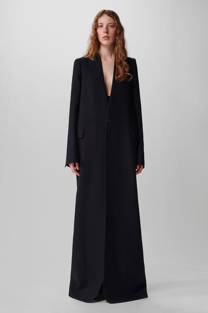 Aisha Long Standard Coat Brushed Wool - 1