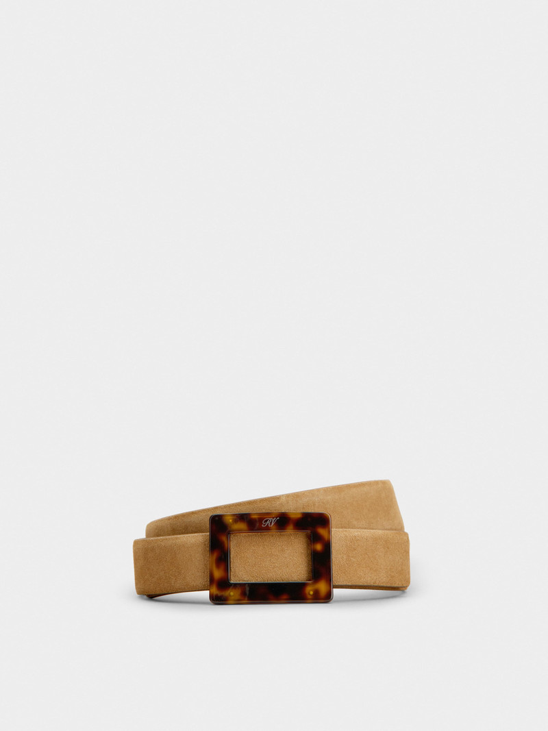 Belle Vivier Belt in suede 1