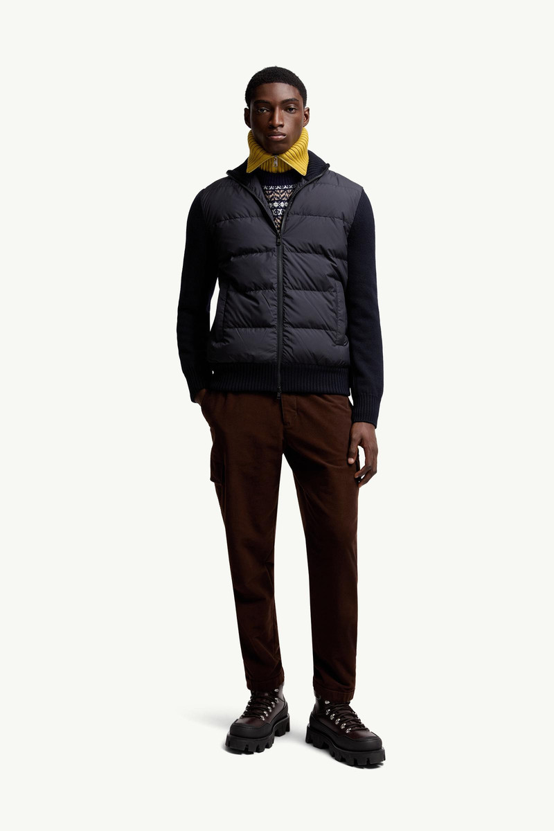 Moncler Padded Wool Zip-Up Cardigan outlook