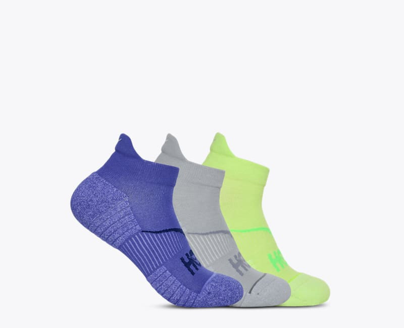 No-Show Run Sock 3-Pack in Celstl Blue/Minrl Blue/Neon Yuzu 1
