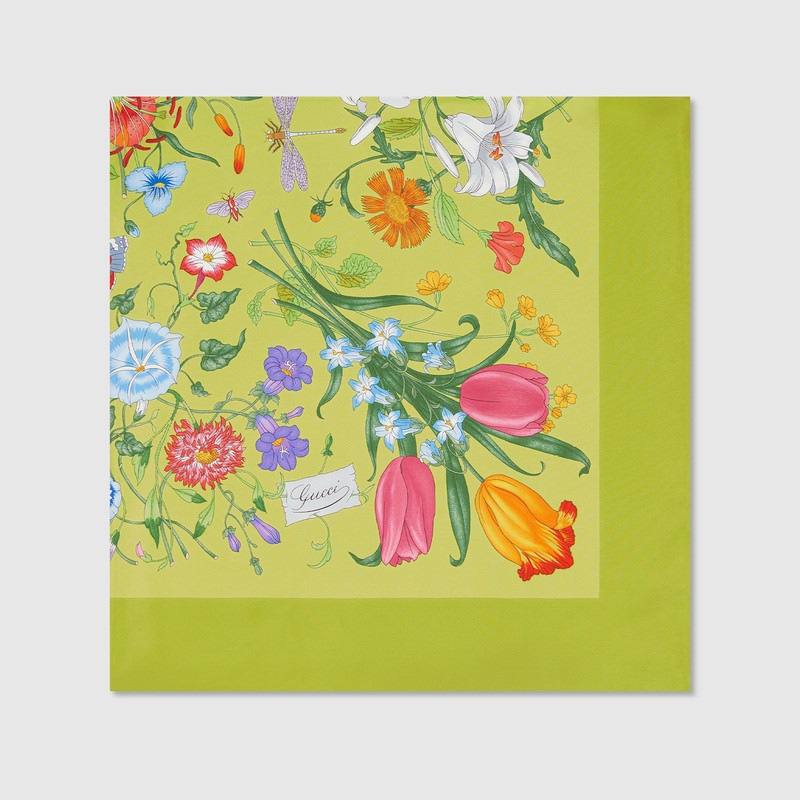 GUCCI Printed silk twill carré outlook