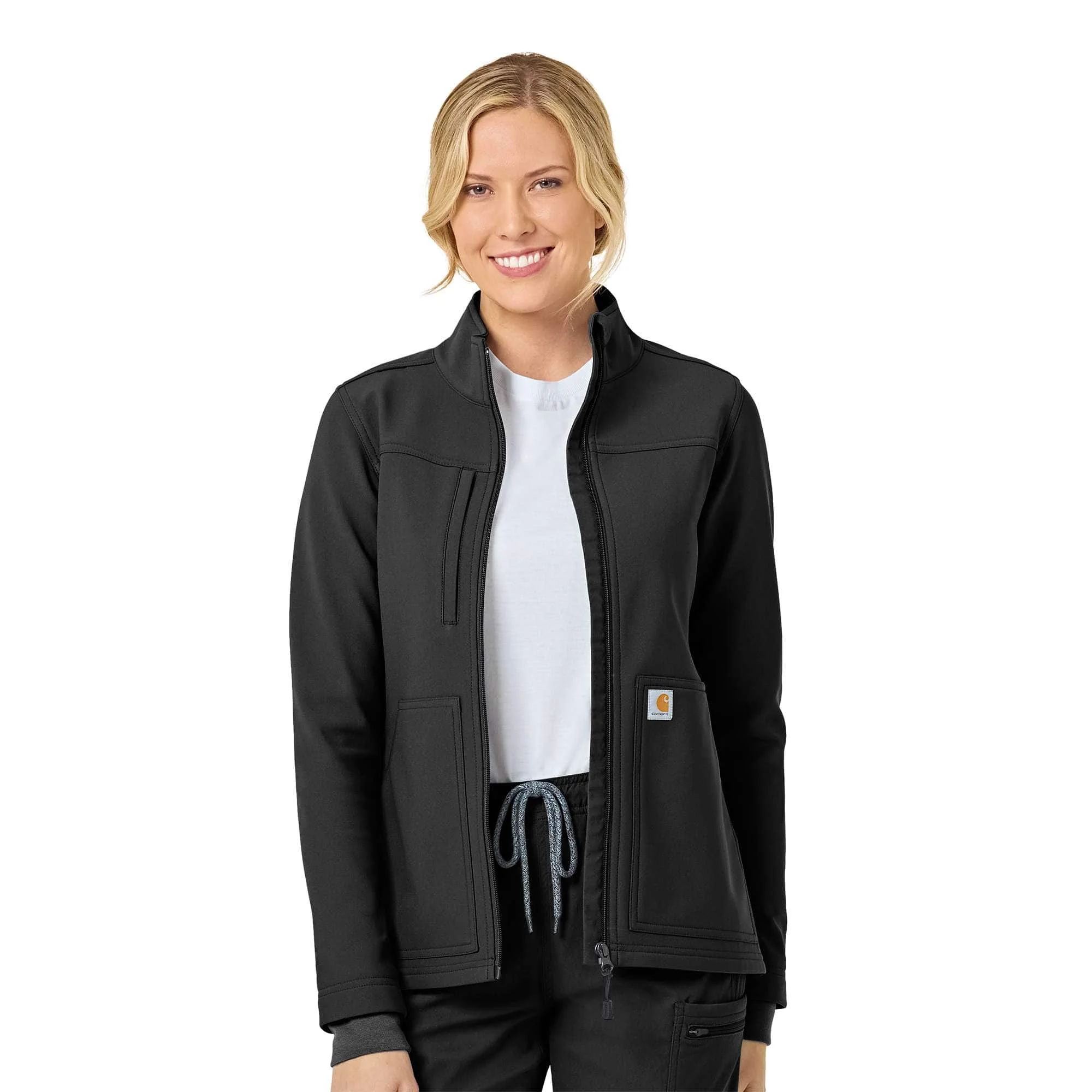 Women's Rugged Flex® Peak Bonded Fleece Scrub Jacket - 1