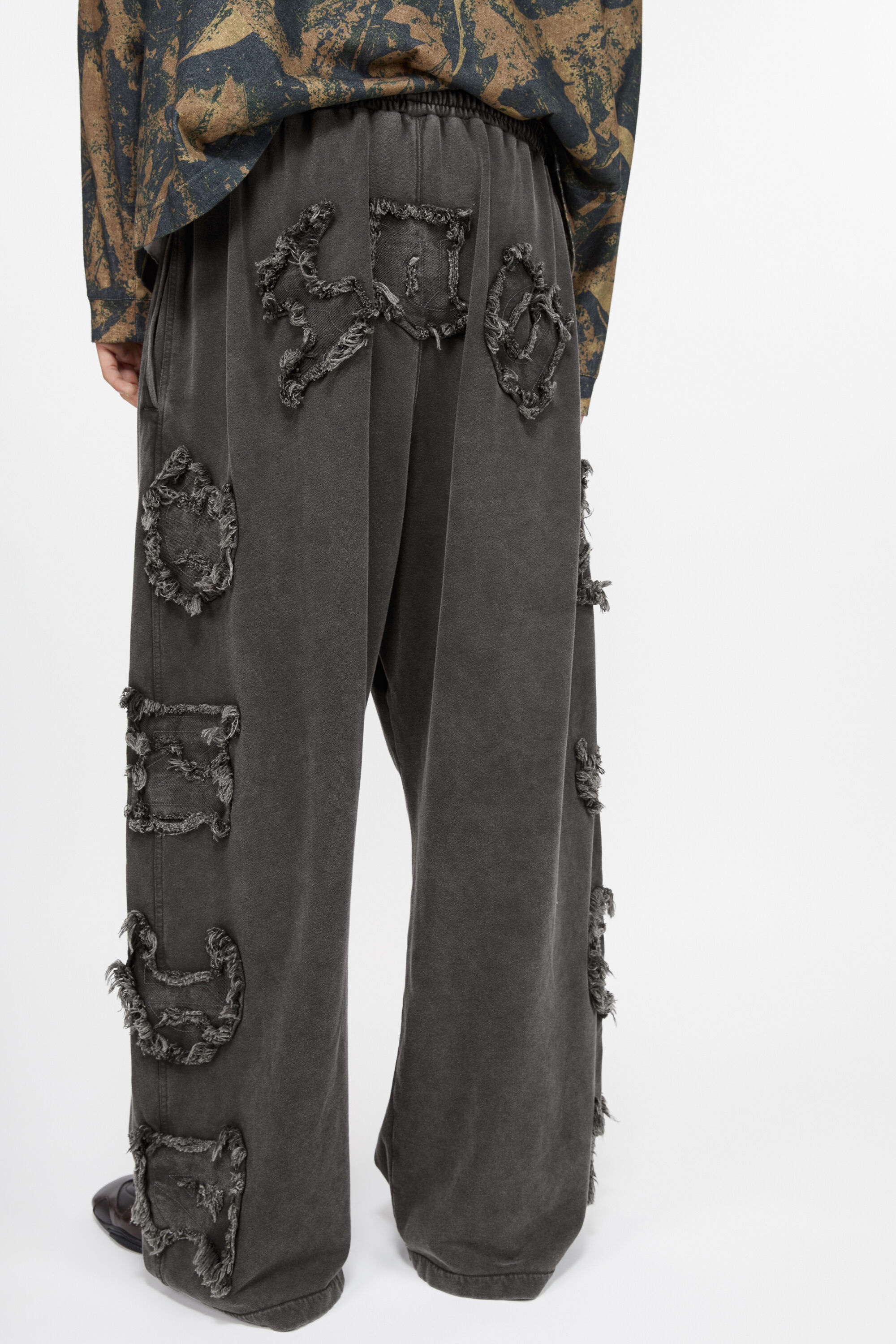 Logo cargo sweatpants - Faded black - 4