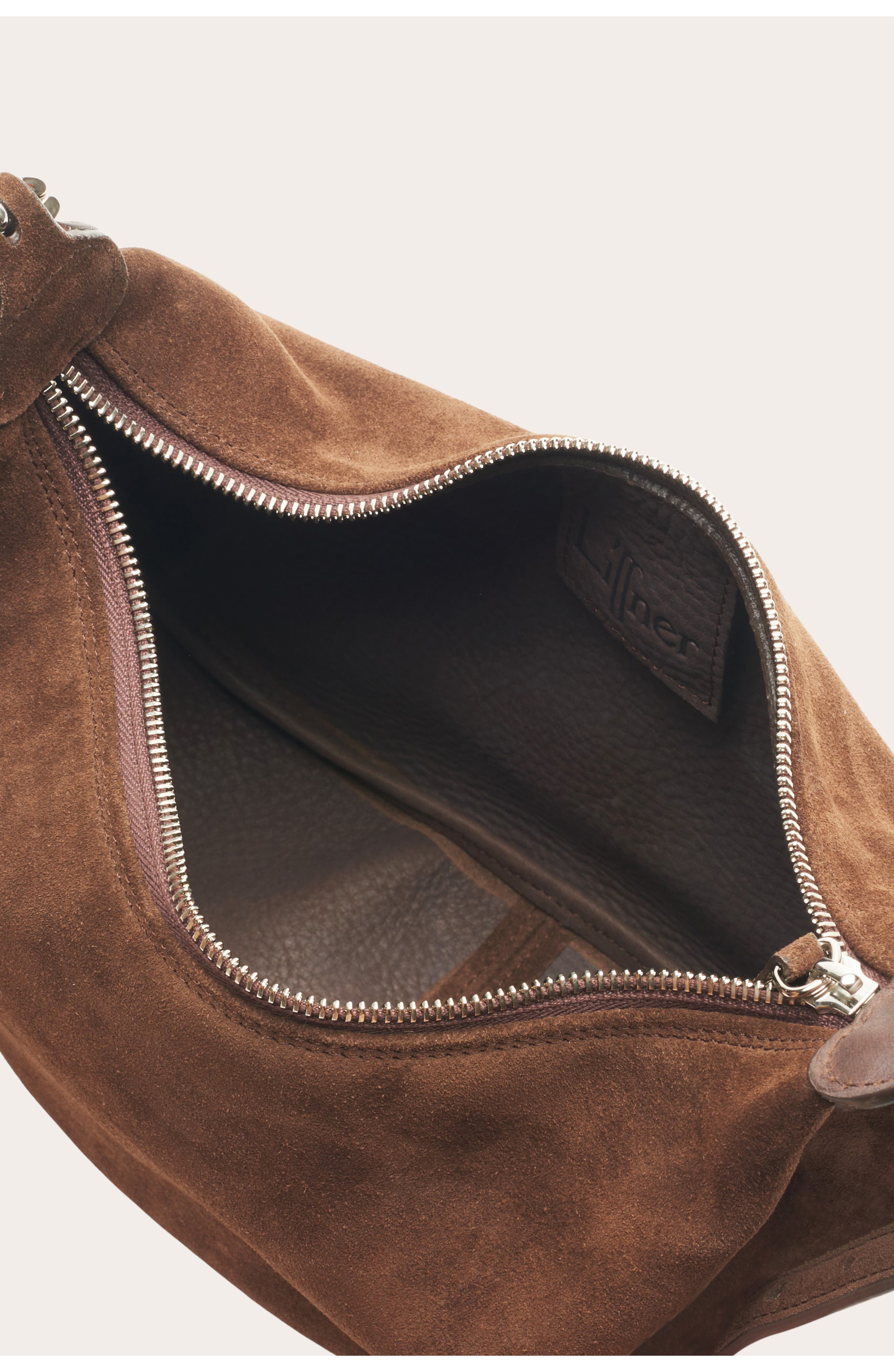 LIFFNER Moon Suede Top Handle Bag in Dark Brown at Nordstrom - 3