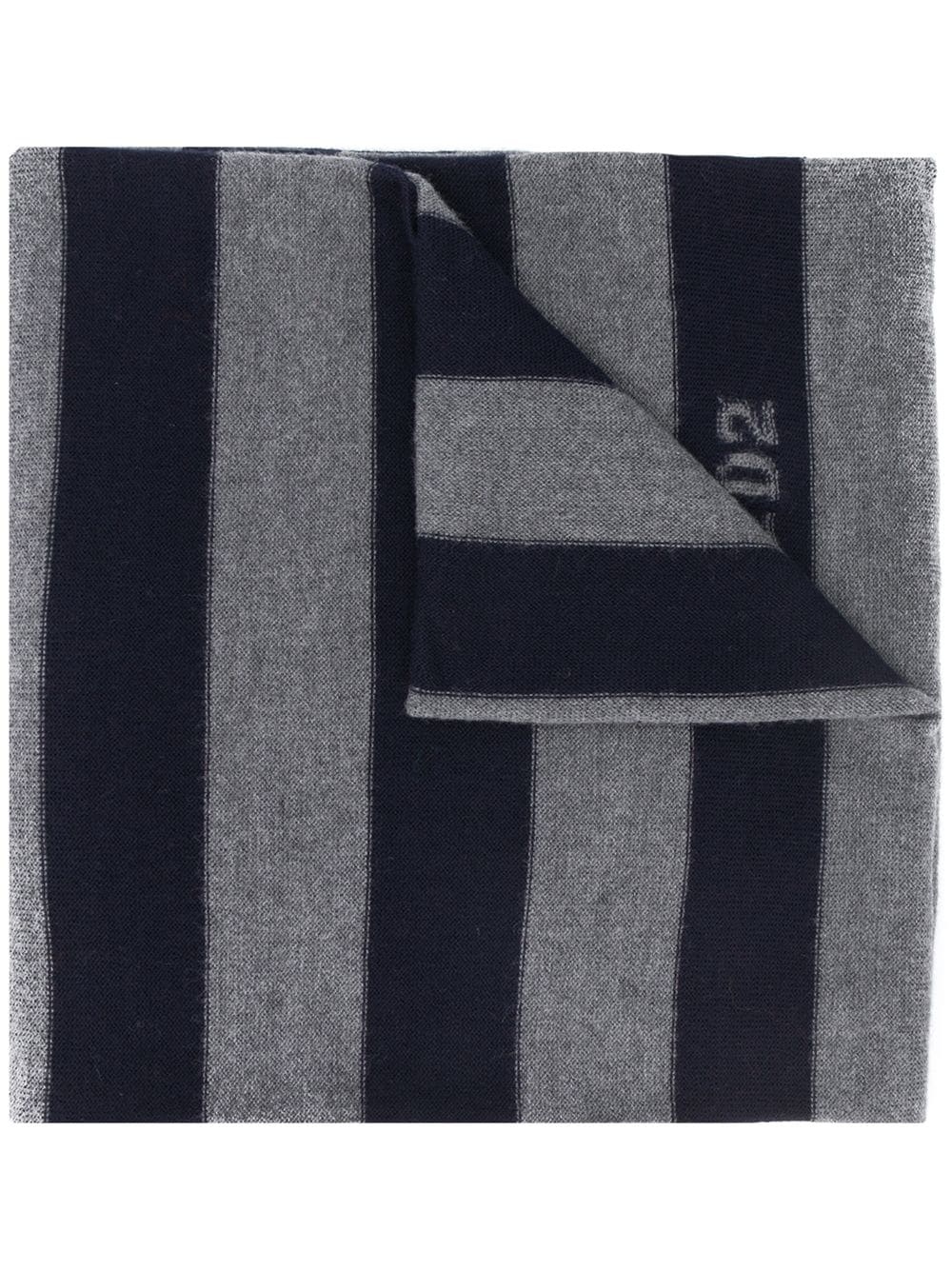 stripe-jacquard scarf - 1