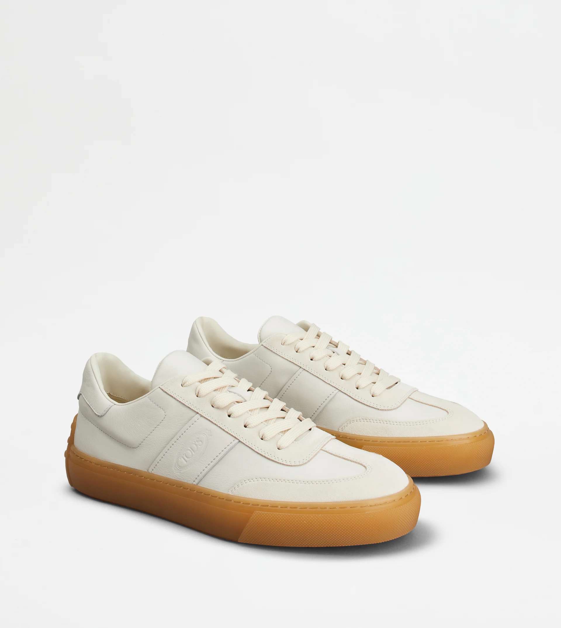 TOD'S SNEAKERS IN LEATHER - WHITE - 3