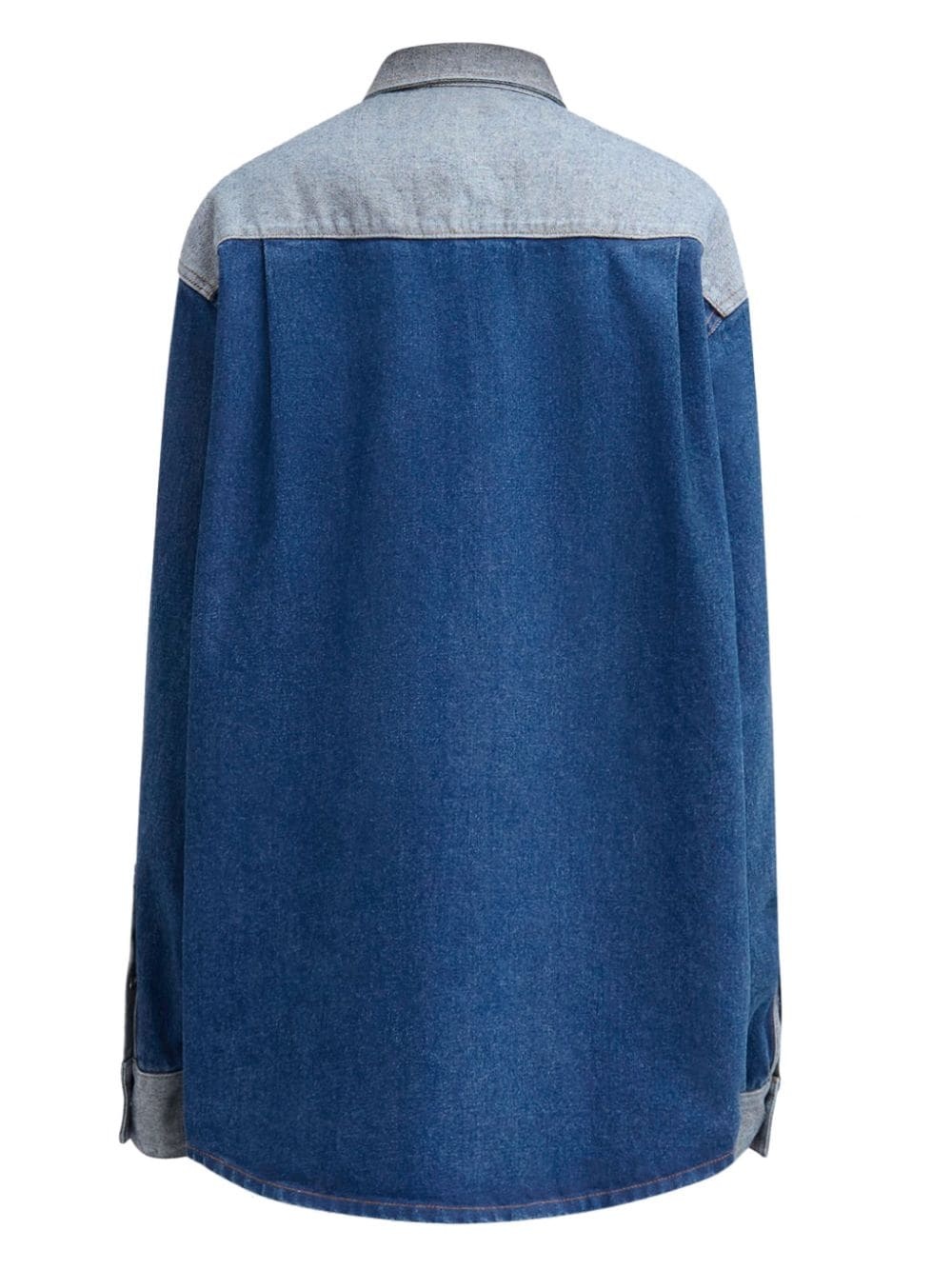 denim patch cotton shirt - 2