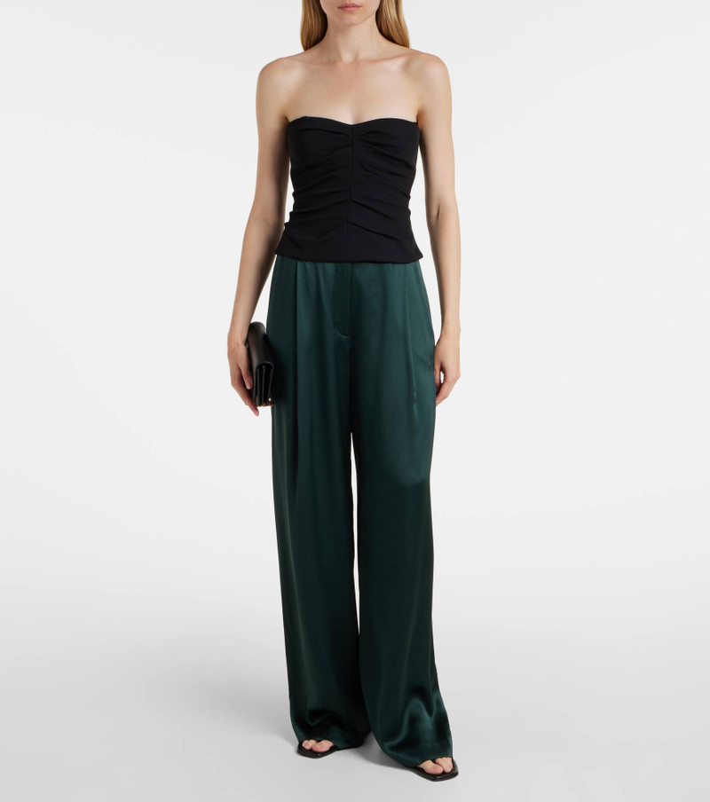 THE SEI Ruched crêpe tube top outlook