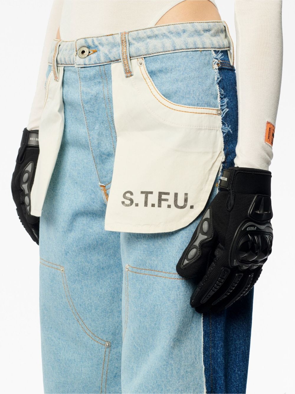 mid-rise panelled jeans - 5