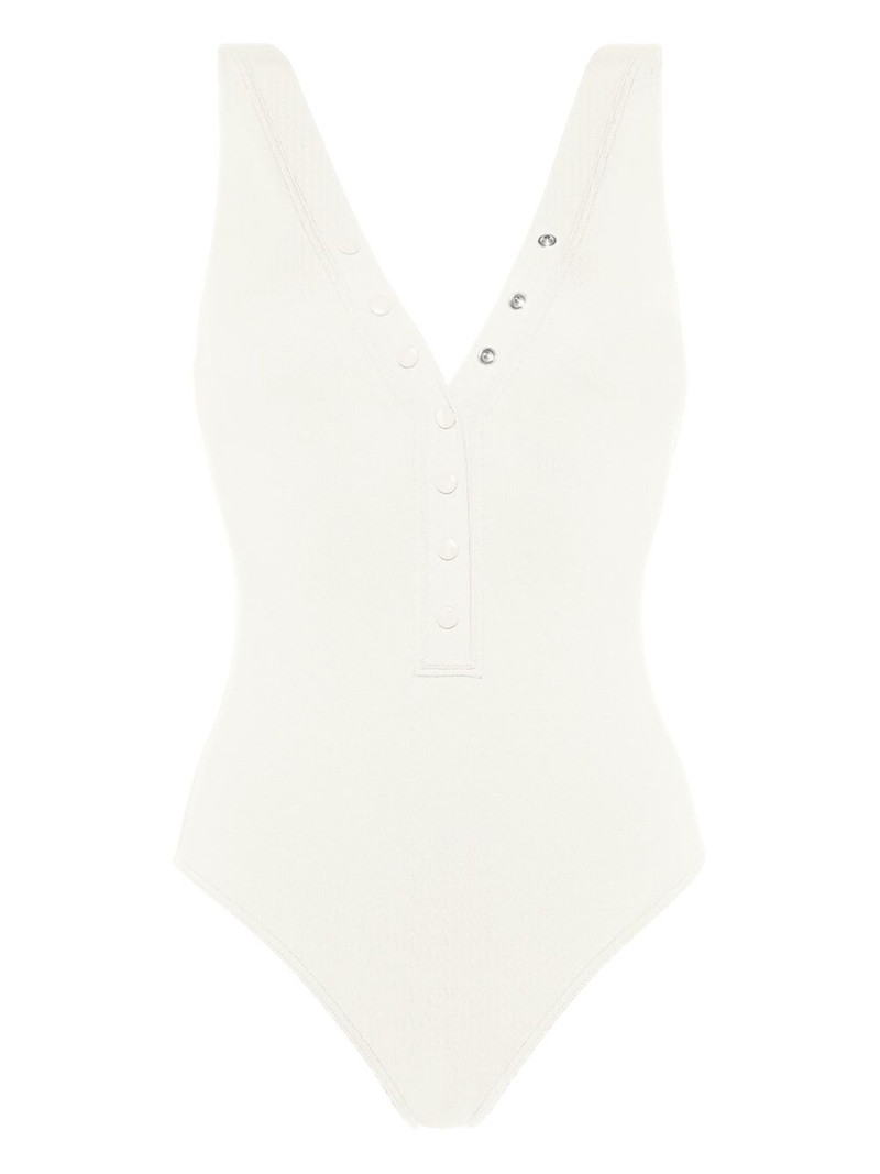 Icône ribbed snap-detail swimsuit 1