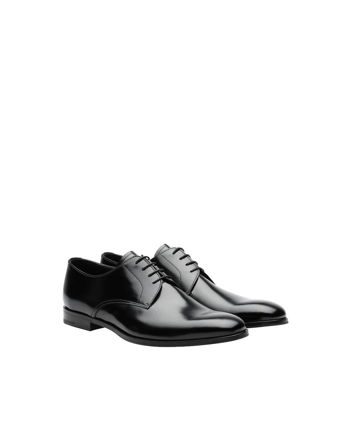 Brushed leather derby shoes - 1