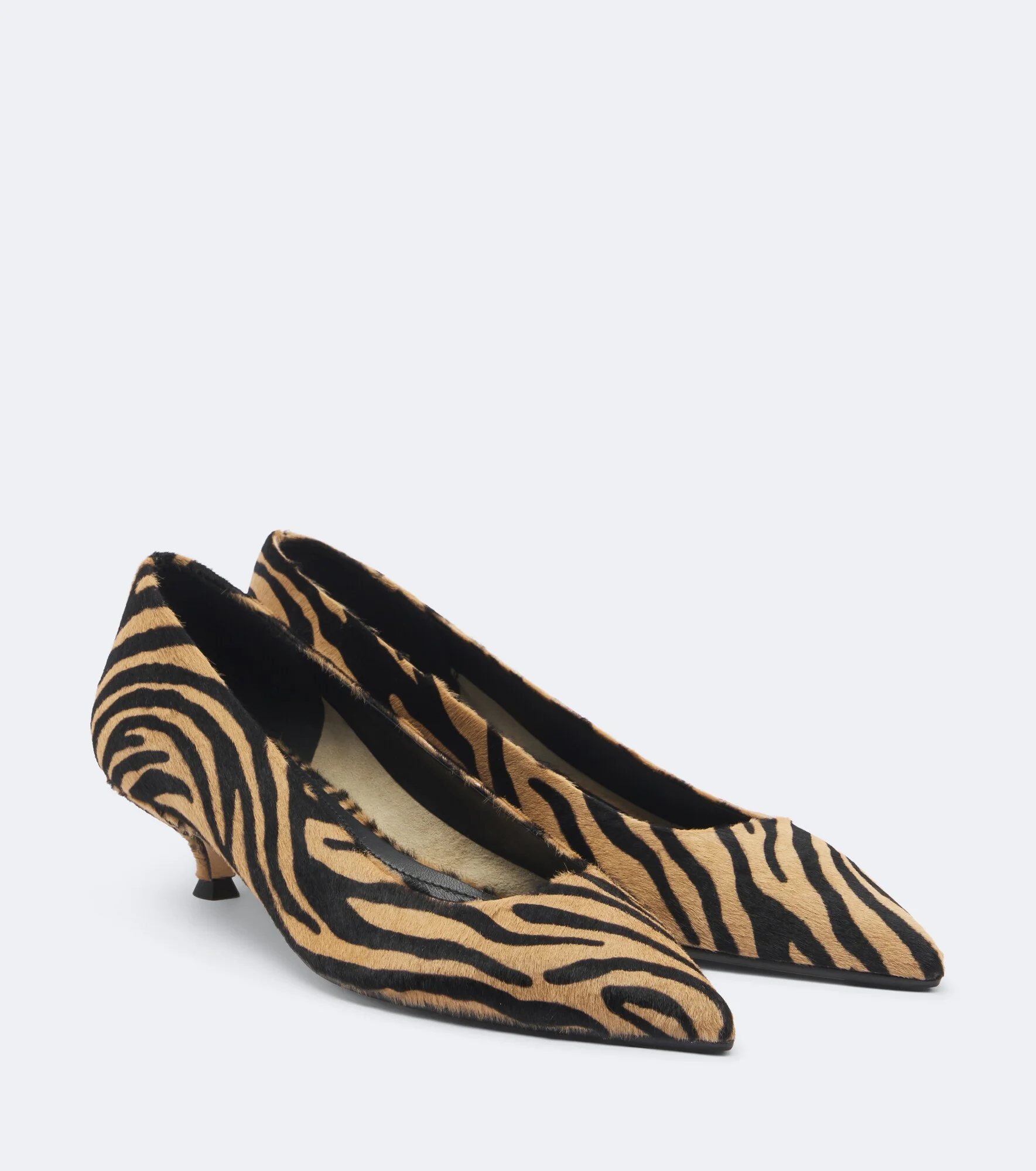 Cari tiger-print calf hair pumps - 1