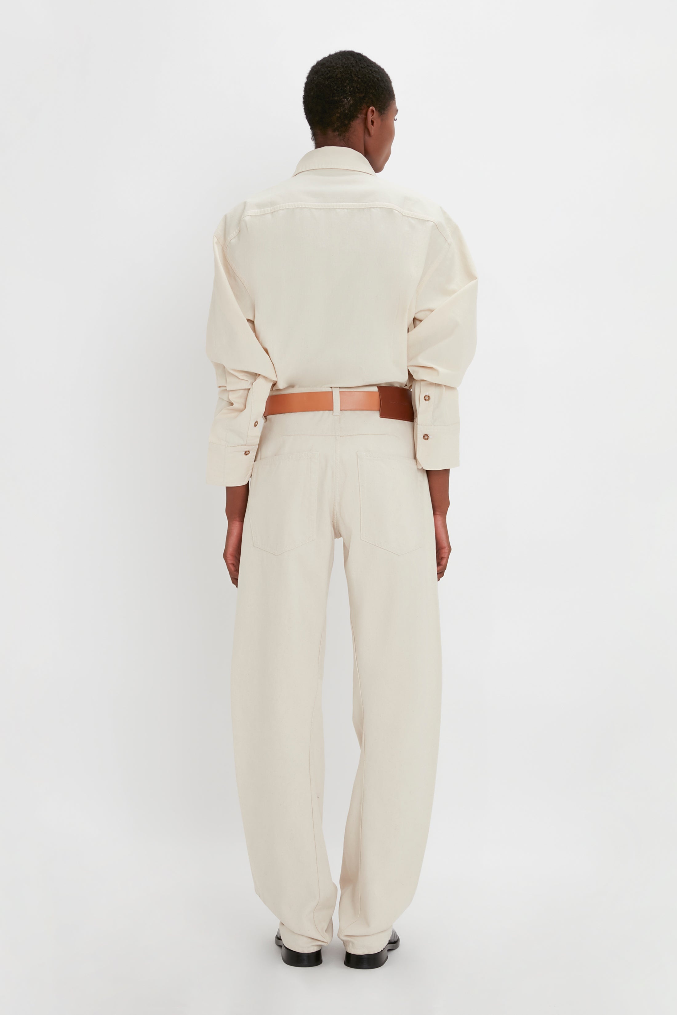 Relaxed Fit Low-Rise Jean in Ecru - 5
