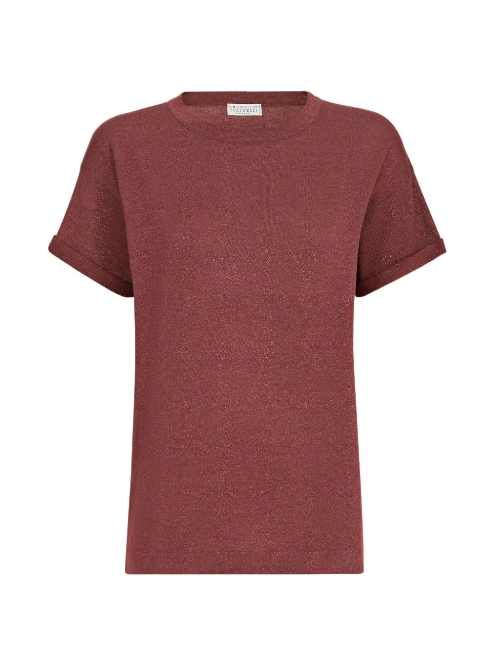 sparkling cashmere and silk lightweight knit T-shirt - 1