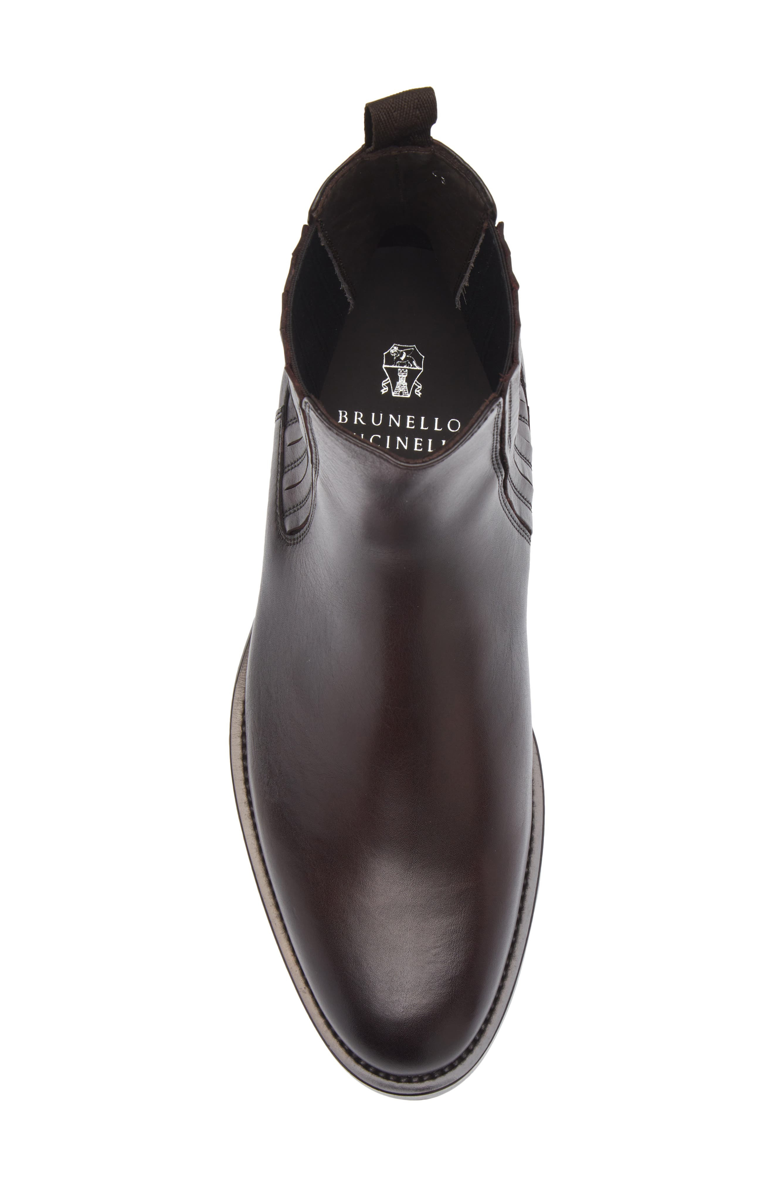 Brunello Cucinelli Chelsea Boot in C4235 Chili Brown at Nordstrom - 5