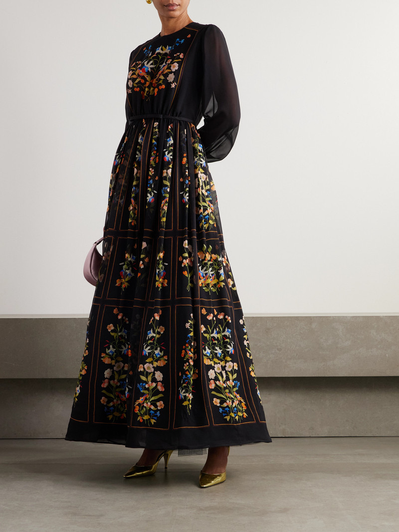 GIAMBATTISTA VALLI Belted Printed Silk-georgette Maxi Dress outlook
