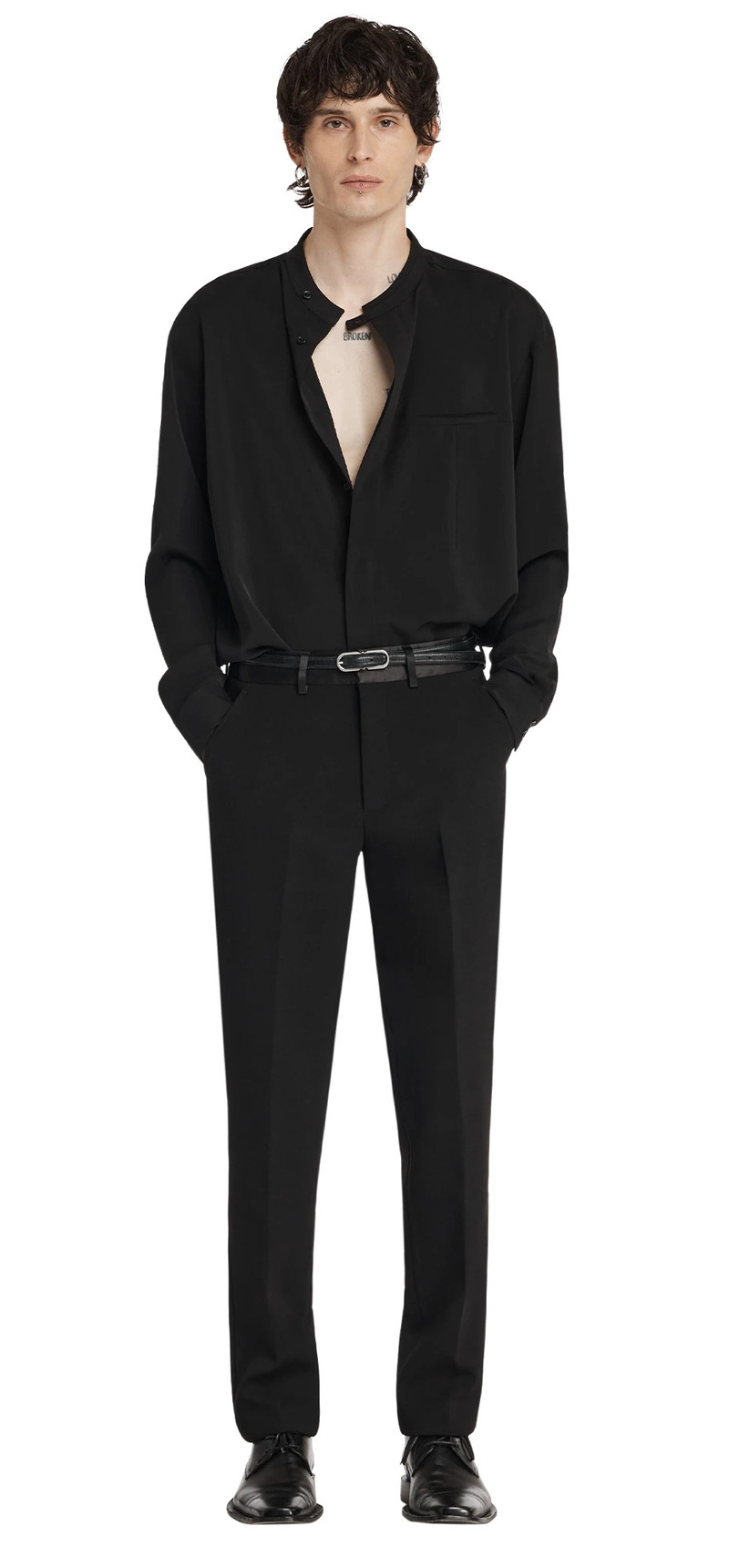 entire studios MAO DART SHIRT BLACK outlook