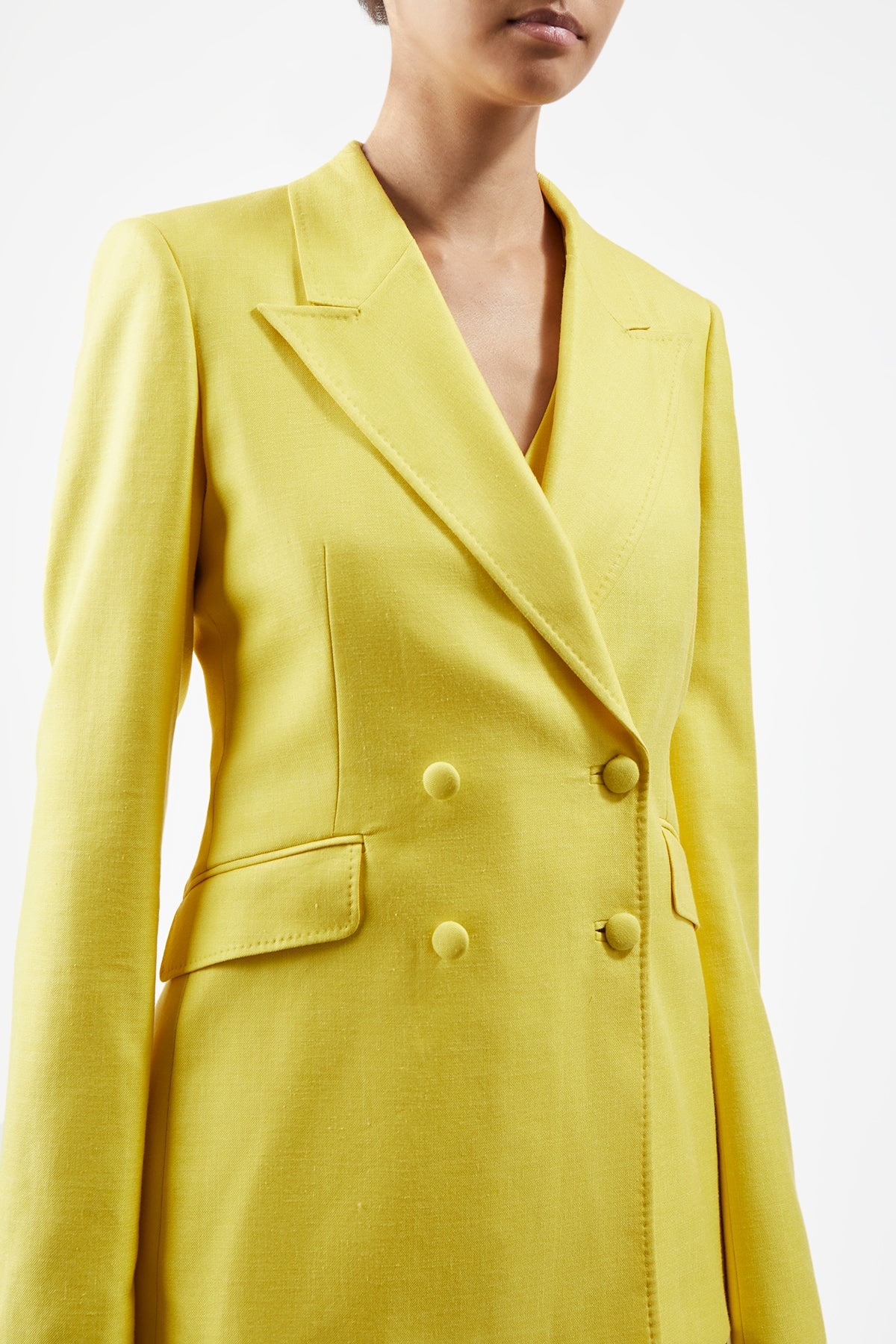 Stephanie Blazer in Silk Wool with Linen - 6