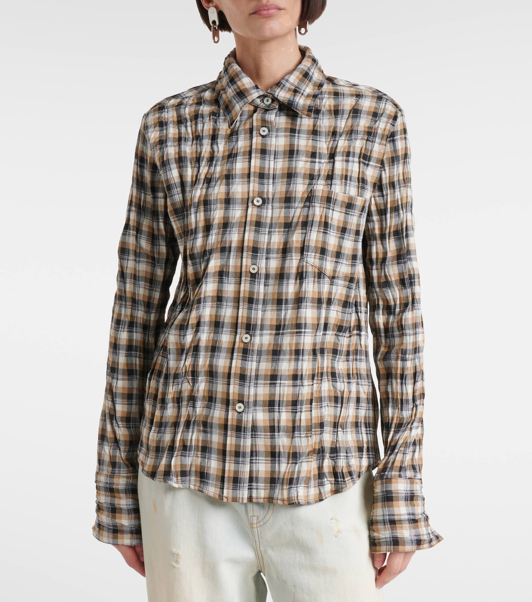 Logo check shirt - 7
