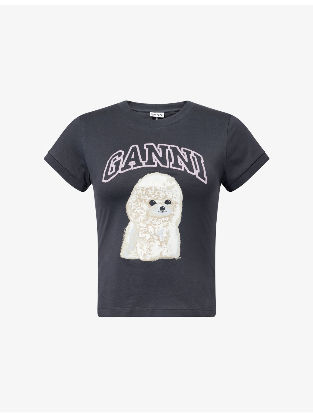 Poodle-Print Round-Neck Cotton-Jersey T-Shirt - 1