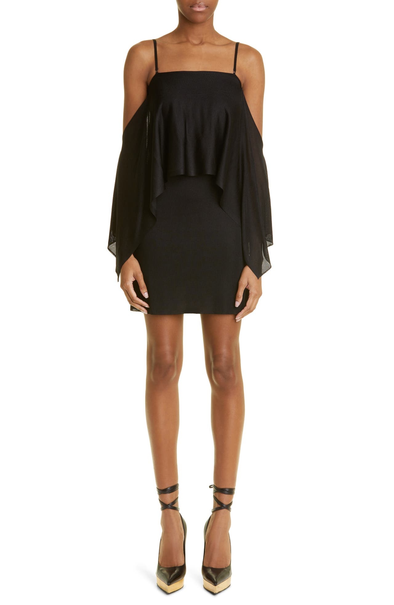 TOM FORD Ruffle Detail Minidress in Black at Nordstrom - 1