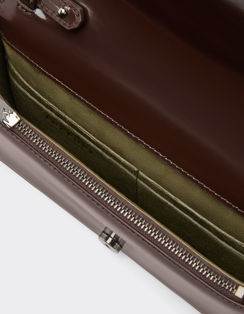 Ferrari GT glossy leather wallet with chain strap 5