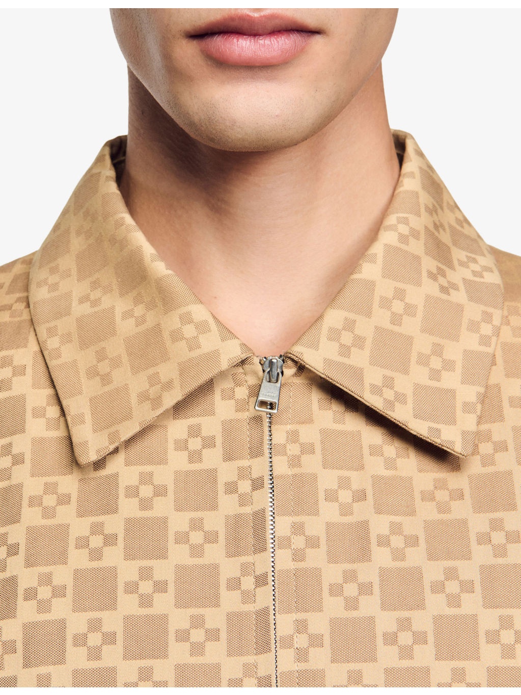 Monogram-Print Regular-Fit Cotton Jacket - 5