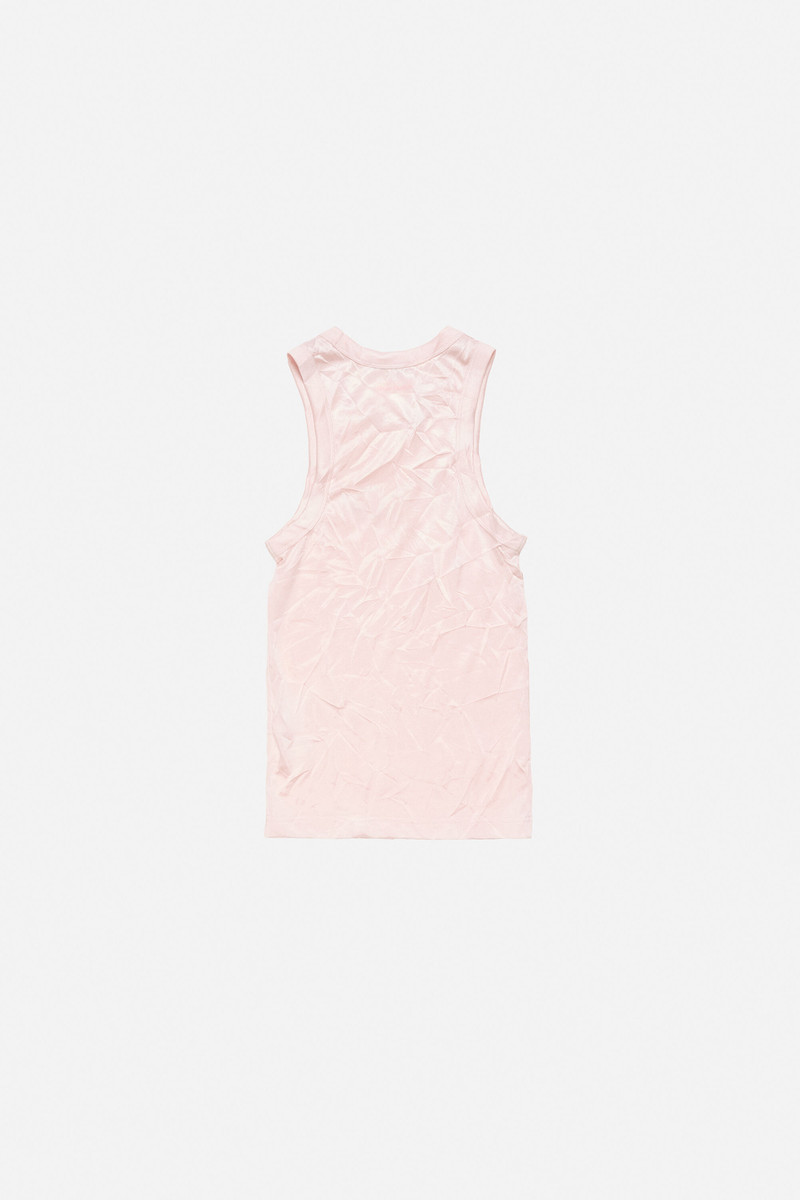Crinkled printed tanktop - Powder pink 7