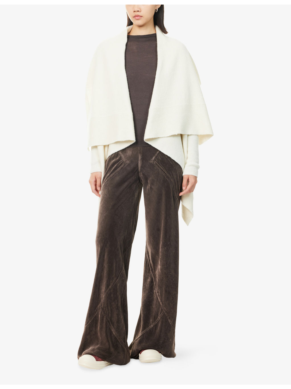 Hooded Medium Wrap Knitted Cardigan - 2