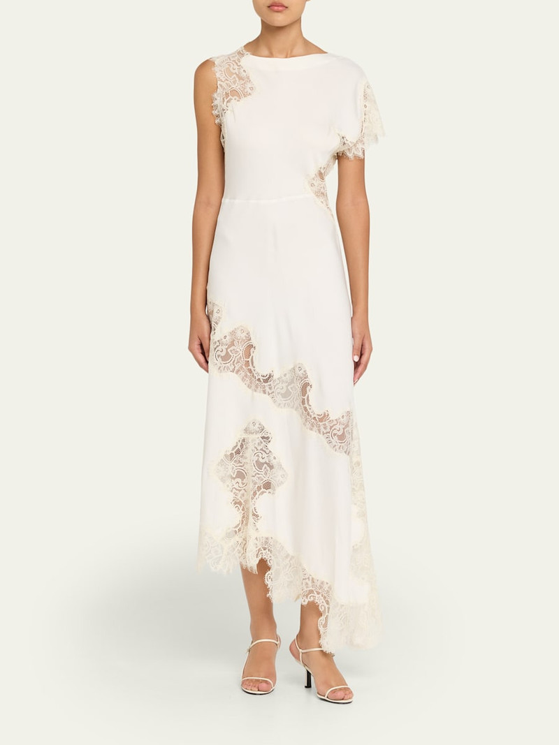 A.L.C. Alessia Satin and Lace Maxi Dress outlook